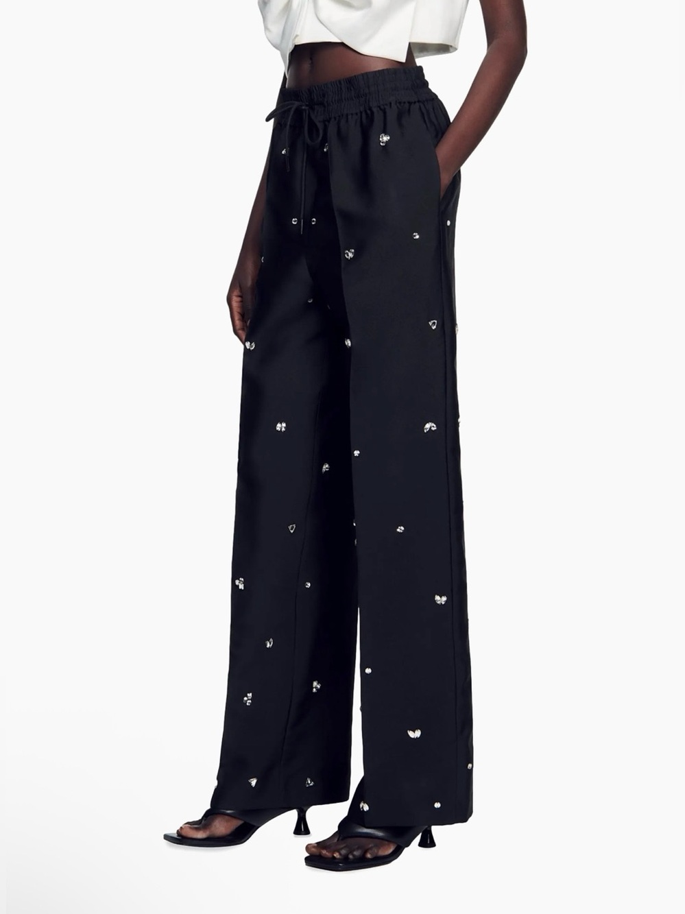 Sandro Rhinestone Pants - Picture 2 of 5